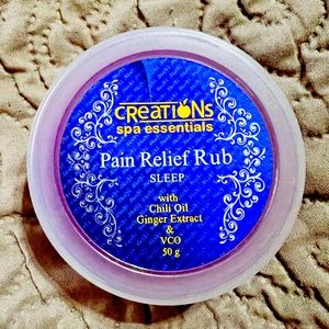 Creations pain relief rub, helps for sleep